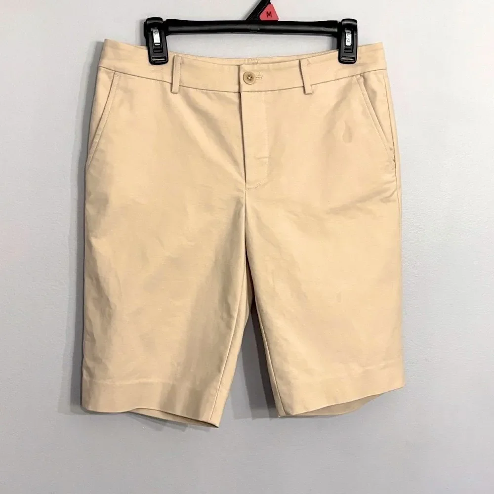 Lauren Ralph Lauren | Women’s Classic Tan Bermuda Chino 10” Casual Shorts Size 6